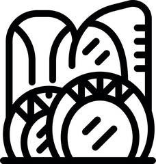 Poster - Simple icon of sliced vegetables, ready to be used in salads or other dishes