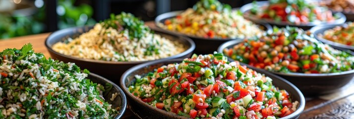 Poster - Collection of Large Rice Salads