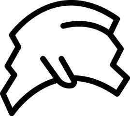 Poster - Simple vector icon of a torn piece of paper, isolated on a white background