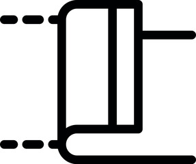 Poster - Simple line art icon of an electric car charging plug connecting to a power supply