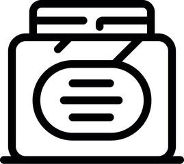 Poster - Washing machine showing washing cycle program icon, laundry service symbol in black outline