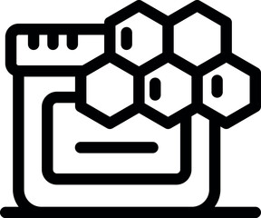 Poster - Icon of a laboratory flask with nanomaterial representing innovation in scientific research