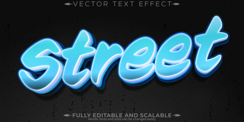 Wall Mural - Graffiti editable text effect, editable street and urban text style