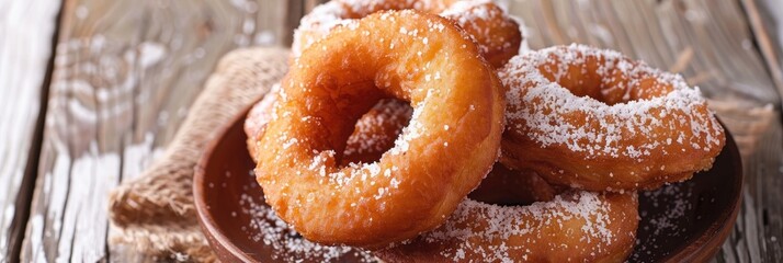 Poster - Delicious Traditional Fried Donuts, a Fatti Fritti Dessert