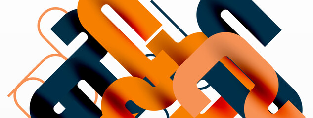 Poster - Wave lines minimal abstract background