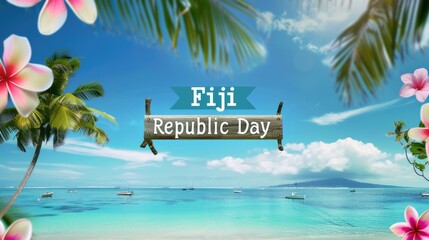 Joyful commemoration: Fiji independence day, background, wallpaper, celebrating freedom with festive decorations, traditional ceremonies, and patriotic expression