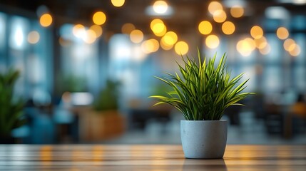 Aufkleber - Beautiful defocused office background  office interior panoramic background : Generative AI