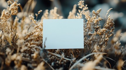 Aufkleber - Blank paper card postcard mockup with copy space an aesthetic greeting holiday postcard floral template : Generative AI
