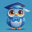 © gen_pick - Academic Owl with Professor Cap
