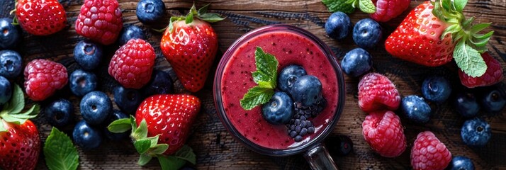 Wall Mural - Berry Smoothie Blend