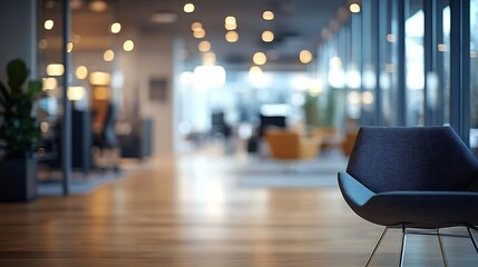 Leinwandbilder - Business office without people with blurred bokeh background : Generative AI