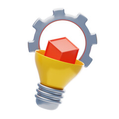Aufkleber - 3D Innovation Concept for Technological Progress. 3D Icon