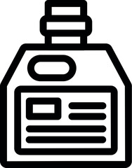 Poster - Black outline icon representing an air conditioner unit, ideal for websites and apps related to cooling systems