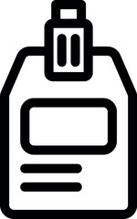 Poster - Simple black and white icon of a usb flash drive taking the form of an id card