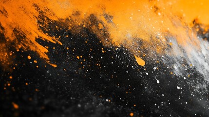 Poster - Abstract color gradient film grain texture backgroundgradient texture for web banner and hot sale blurred orange gray white free forms on black noise texture effect : Generative AI