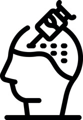 Poster - Doctor is injecting a vaccine into the brain of a patient, representing a potential treatment for mental disorders