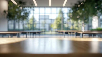 Aufkleber - Blurred view of empty modern classroom at school : Generative AI