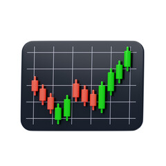 Poster - 3D Bullish Mat Hold Pattern. 3D Icon