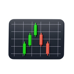 Poster - 3D Bearish Kicker. 3D Icon