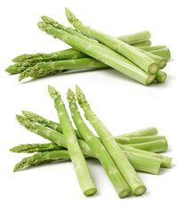 Wall Mural - asparagus on a white background