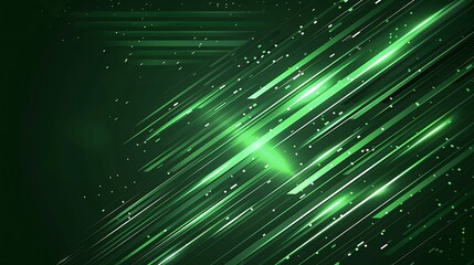 Vector illustration of an abstract green light and black line arrow polygon with futuristic direction design and modern technology background.