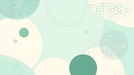 Poster - minimalistic soft mint green abstract background with simple geometric shapes perfect for serene and