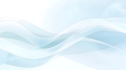 Poster - Elegant and Minimalist Backdrop of Light Blue to White Gradient with Simple Curved Lines Ideal for Presentations Websites and Digital Designs
