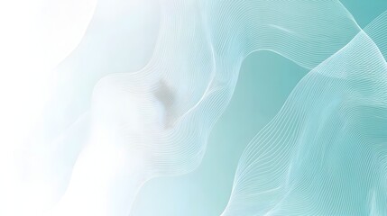 Poster - Smooth Gradient Background from Light Teal to White with Delicate Geometric Lines Perfect for Modern Presentations Websites Brochures and Other Creative Projects
