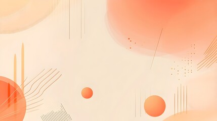 Poster - A clean modern and minimalist background with subtle geometric patterns and a warm light orange color palette  This versatile design is perfect for use in presentations web design branding