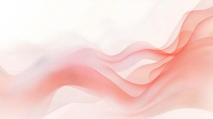 Poster - Elegant and modern background featuring soft coral hues simple wave patterns and a minimalist design   perfect for creative presentations digital art and various design projects