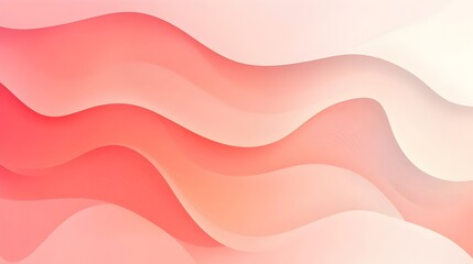 Poster - Minimal background featuring soft coral hues and simple flowing wave patterns creating a serene and elegant design perfect for creative presentations digital designs and modern wallpapers