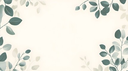 Poster - Sleek and Sophisticated Minimalist Background with Muted Green Border Perfect for Presentations Websites and Creative Designs