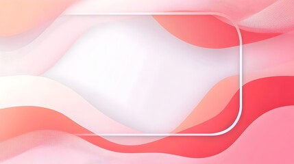 Poster - Smooth gradient background with a delicate light pink frame perfect for a minimal and elegant presentation slide or digital design  This offers a calming and serene aesthetic