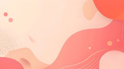 Poster - Elegant minimalist background featuring a thin light coral frame and soft pastel hues perfect for creating modern and contemporary presentations designs and digital artwork