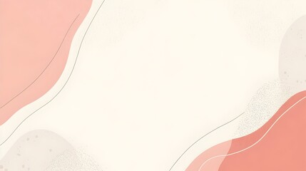 Poster - elegant and versatile minimalistic light coral frame background with soft pastel color tones perfect