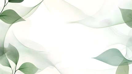 Poster - Minimalist Green Frame Background for Clean Presentation Slide Design   A of a soft subtle green frame surrounding a clean blank background