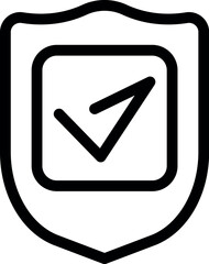 Poster - Security shield is showing a check mark symbol, representing a secure transaction