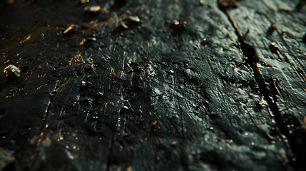 Canvas Print - A textured surface with dark tones and scattered debris, evoking a raw, natural aesthetic.