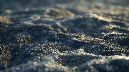 Canvas Print - A close-up view of textured water surface reflecting light, creating a serene and dynamic atmosphere.