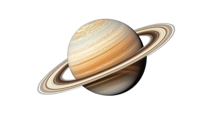 saturn on transparent background, isolated