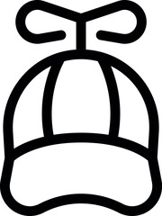 Poster - Cartoon style icon of a funny hat with a propeller on top, perfect for designs related to humor and playful accessories