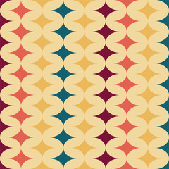 Fototapete - Abstract geometric pattern background, abstract pattern background with retro color theme,abstract circle pattern.