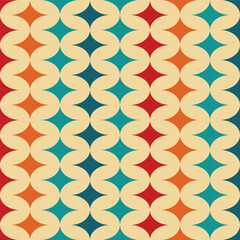Fototapete - Abstract geometric pattern background, abstract pattern background with retro color theme,abstract circle pattern.
