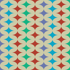Fototapete - Abstract geometric pattern background, abstract pattern background with retro color theme,abstract circle pattern.