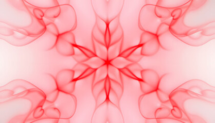 Wall Mural - Composite image of abstract red pattern isolated with white highlights, png