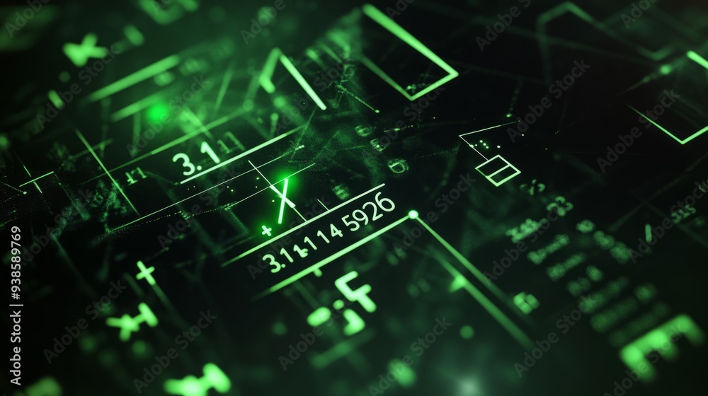 Illuminated Equations: A Stylish Dark Mathematical Background with ...