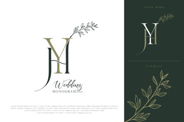 Wall Mural - hy yh wedding initial modern and monogram logo