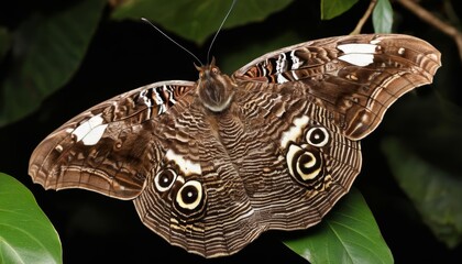 Canvas Print -  Majestic Moth  A CloseUp of Natures Artistry