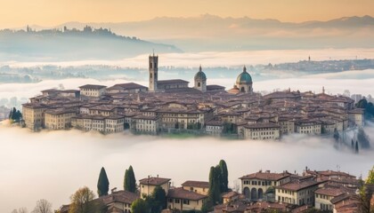  Ethereal cityscape where architecture meets the heavens