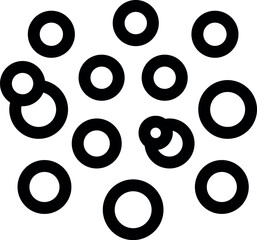 Poster - Abstract pattern forming a background with circles overlapping creating new shapes